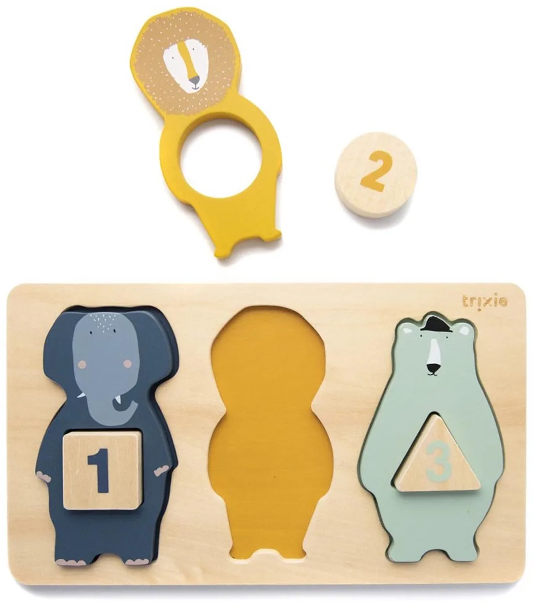 Trixie Houten Telpuzzel 6-delig - Multi
