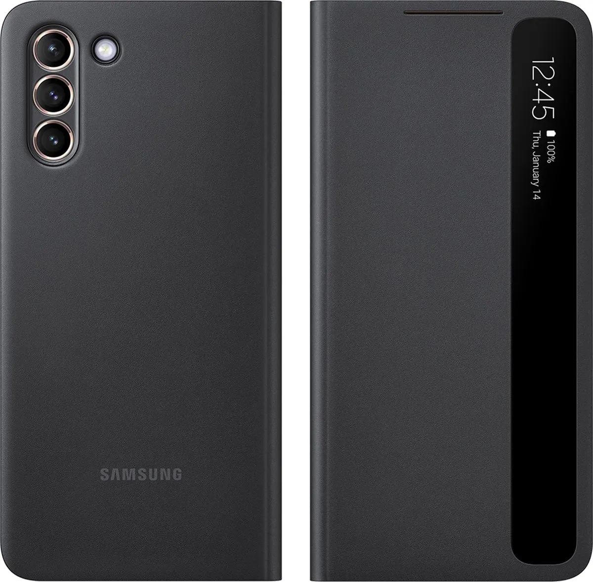 Samsung Clear View Hoesje EF-ZG996CBEGEW - Galaxy S21 Plus - Zwart
