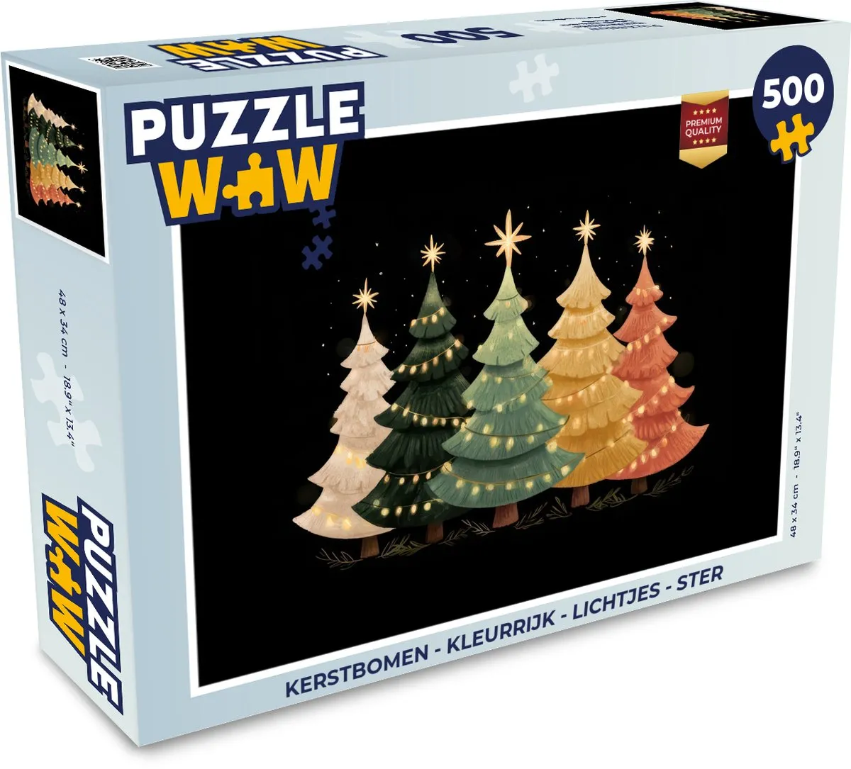 PuzzleWow Kerstboom Puzzle 500 Stuks - Kleurrijk