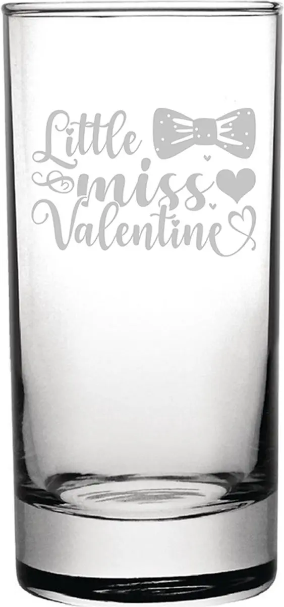 Gegraveerde longdrinkglas 28,5cl Little miss valentine