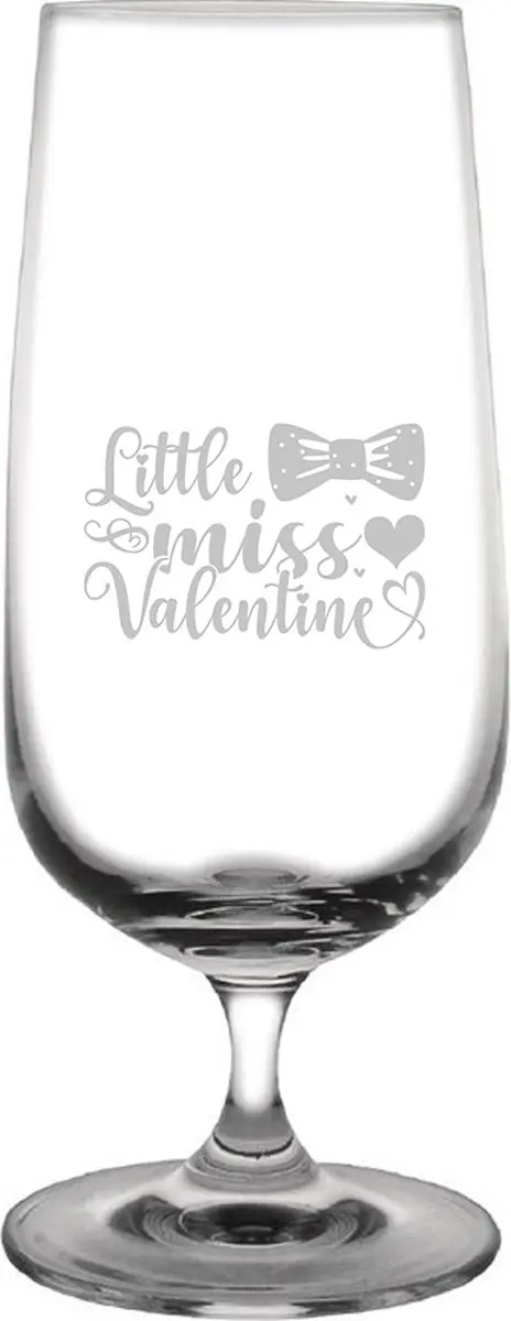 Gegraveerde bierglas op voet 41cl Little miss valentine