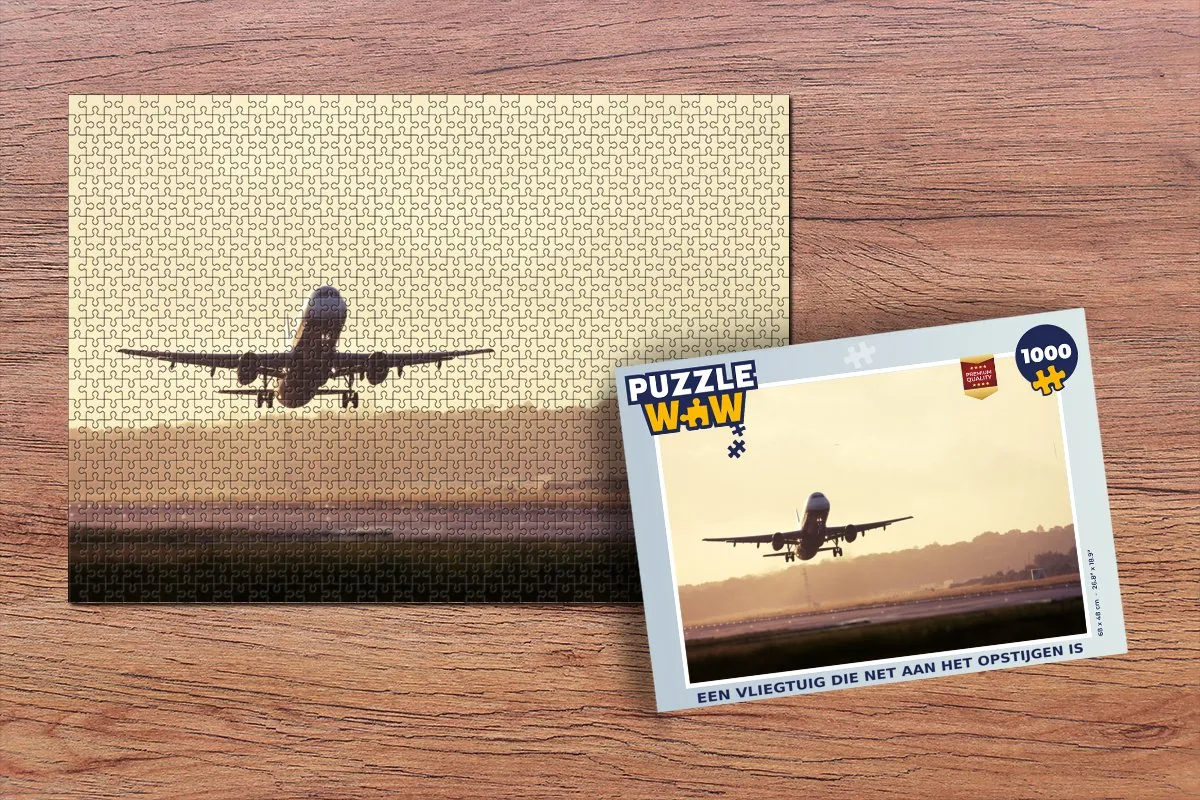 PuzzleWow Vliegtuig Opstijgen Legpuzzel 1000 Stuks - Multicolor