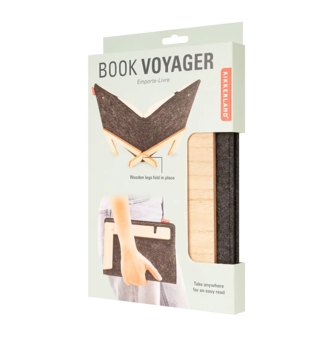 Kikkerland Book Voyager Boekensteun Grijs - afbeelding 3 van 3