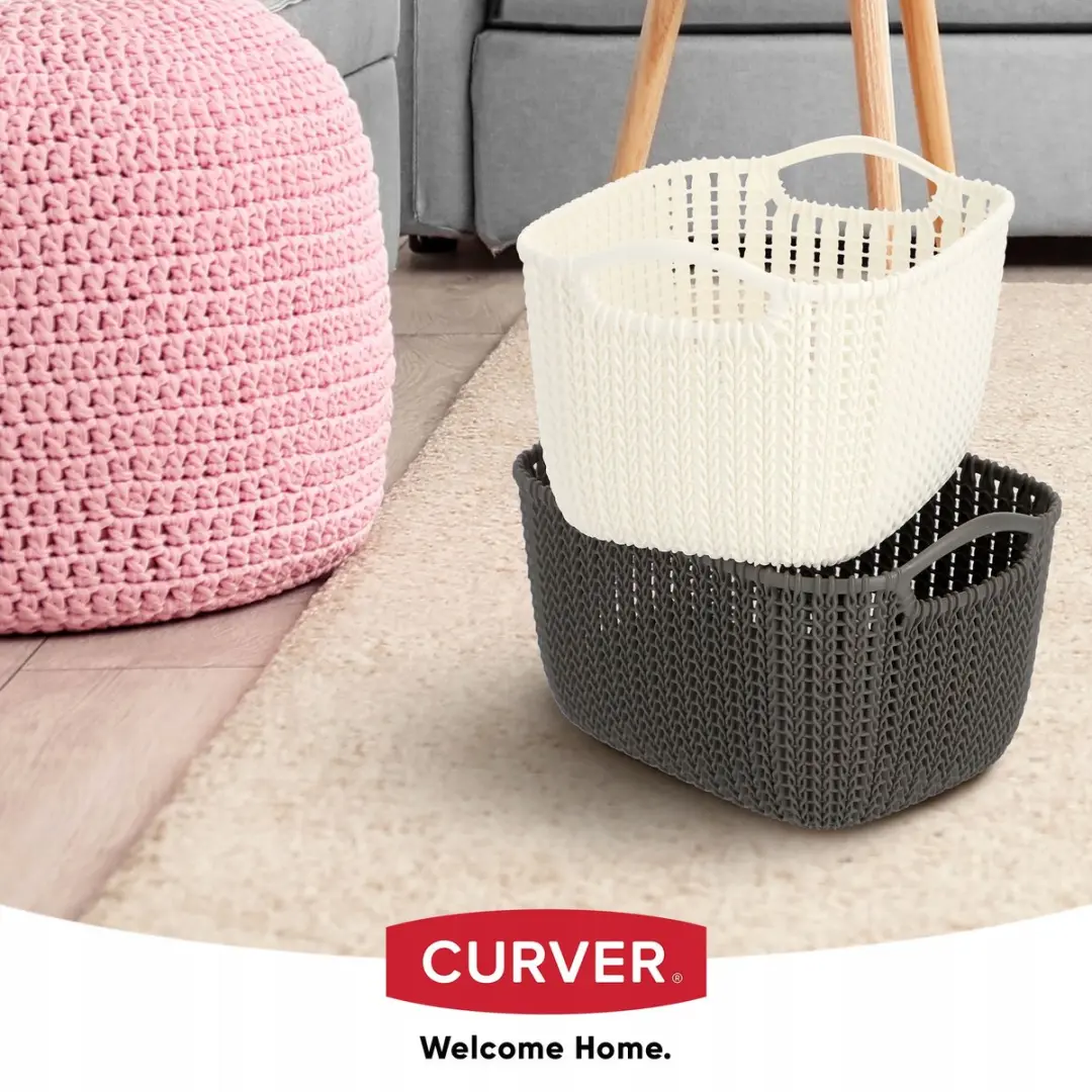 Curver Knit S Kunststof Mand 11,2L - Wit - afbeelding 6 van 6