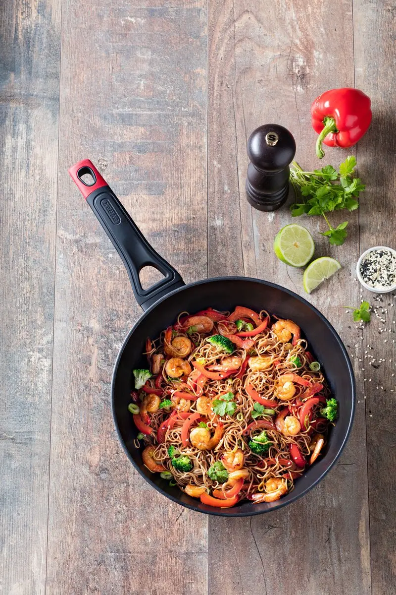 Pyrex Optima Wok Pan Ø28cm - Zwart - afbeelding 5 van 6