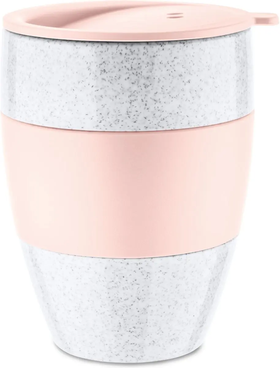 Herbruikbare Koffiebeker met Deksel, 0.4 L, Organic Roze