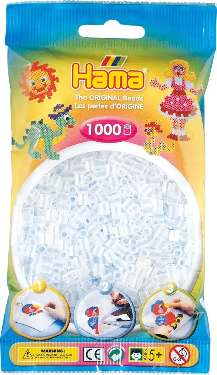 Hama Strijkkralen 1000 Stuks Transparant