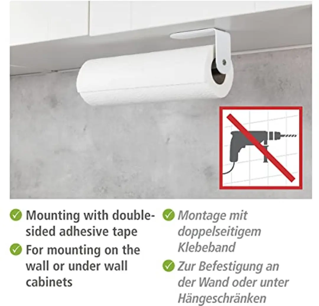 Wenko Nio Keukenrolhouder Wit - afbeelding 4 van 6