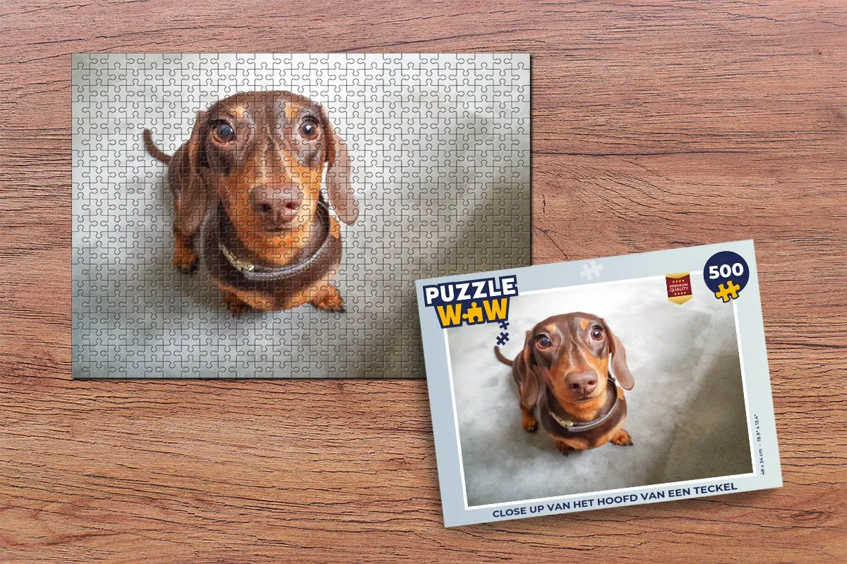 PuzzleWow Teckel Puzzel 500 Stuks - Multicolor