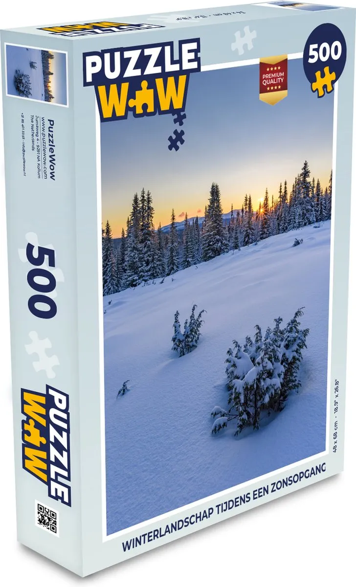 PuzzleWow Winterlandschap Legpuzzel 500 Stuks