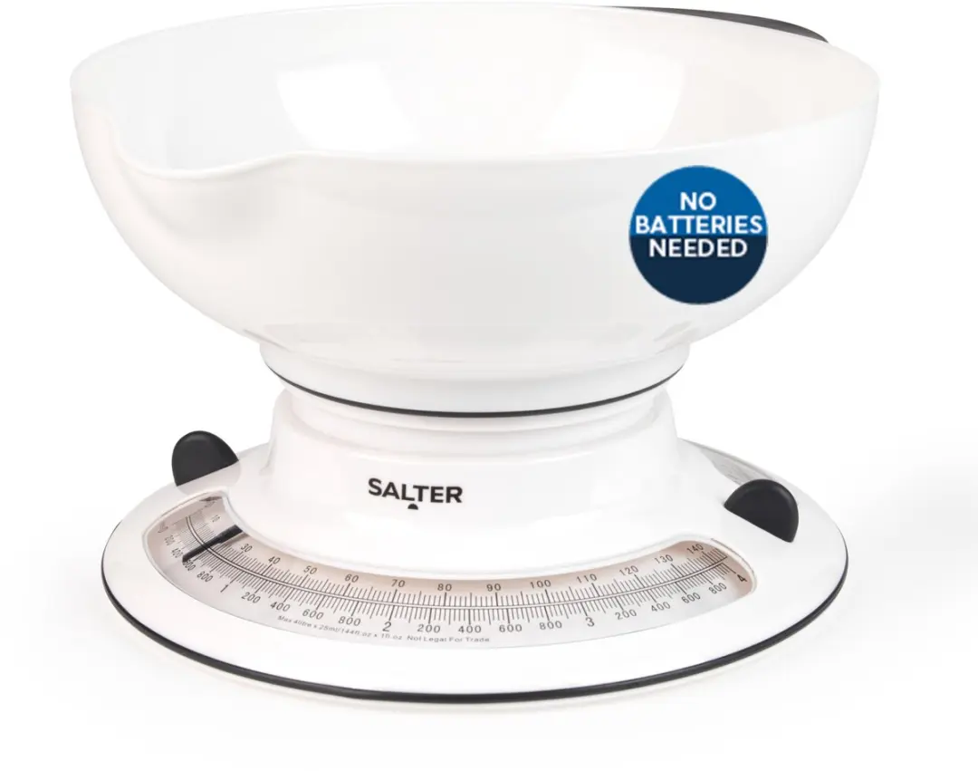 Salter Aquaweigh Keukenweger 4Kg, Kom 2 6 L, Uitgietpunt, Batterijvrij