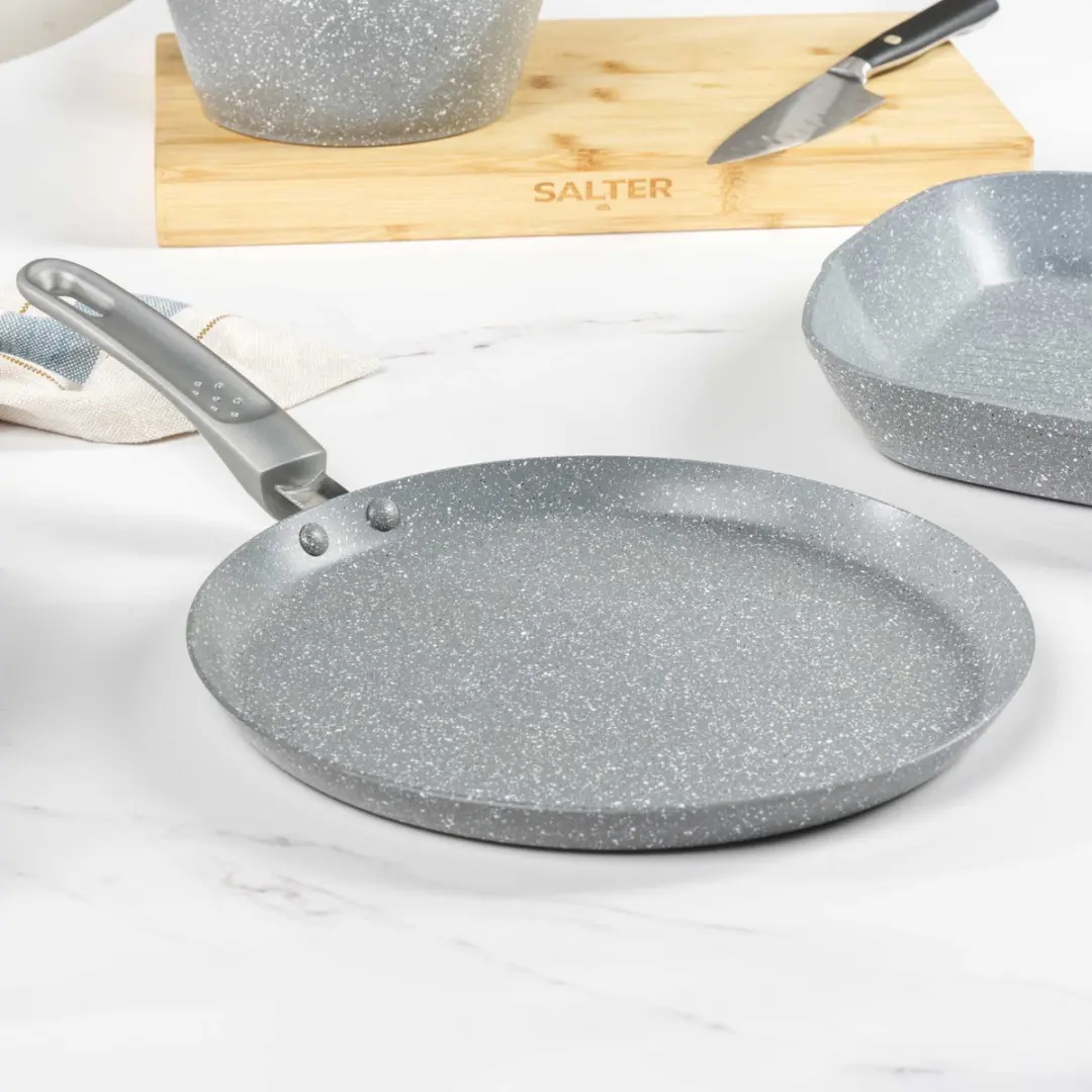 Salter Marblestone Pannenkoekenpan 25cm - Zwart - afbeelding 2 van 6