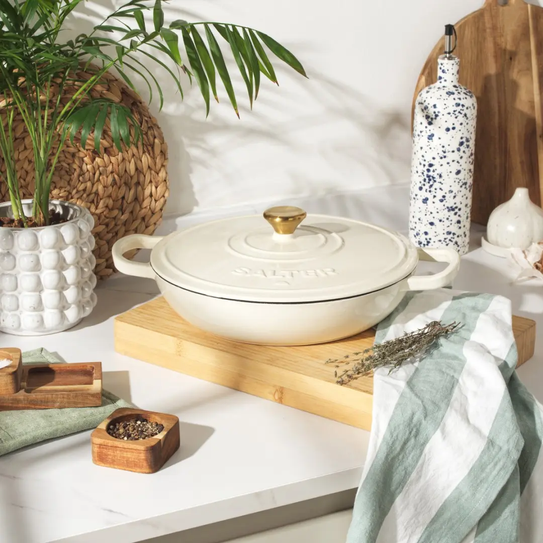 Salter Chester Gietijzeren Ovenschaal 30cm - 2.8L - Crème - afbeelding 3 van 6