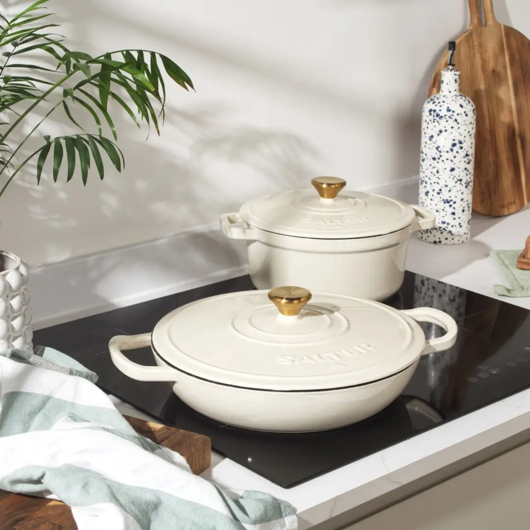 Salter Chester Gietijzeren Ovenschaal 30cm - 2.8L - Crème - afbeelding 6 van 6