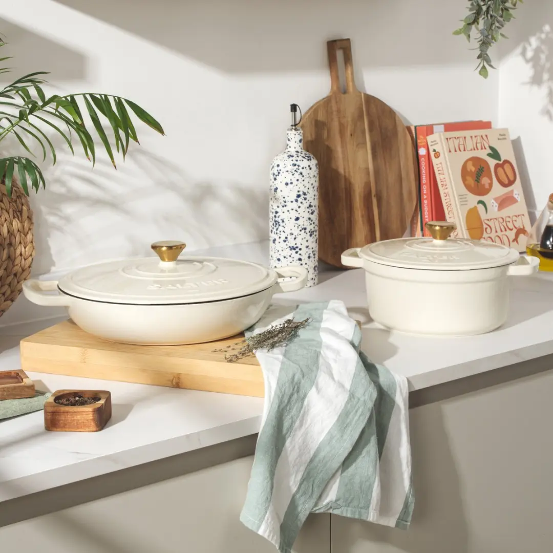 Salter Chester Gietijzeren Ovenschaal 30cm - 2.8L - Crème - afbeelding 4 van 6