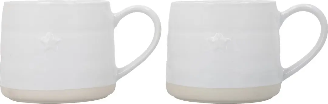 Mokken, Bekers, Set van 2 Stuks, 0.38 L, Keramiek, Ster Detail