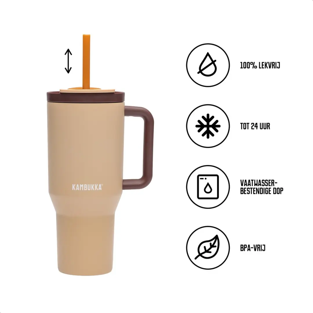 Kambukka Rio Tumbler 950ml - Almond Dream - afbeelding 4 van 6