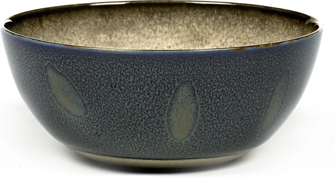 kom medium D13,7 H6 misty grey/dark blue van Anita Le Grelle voor Serax