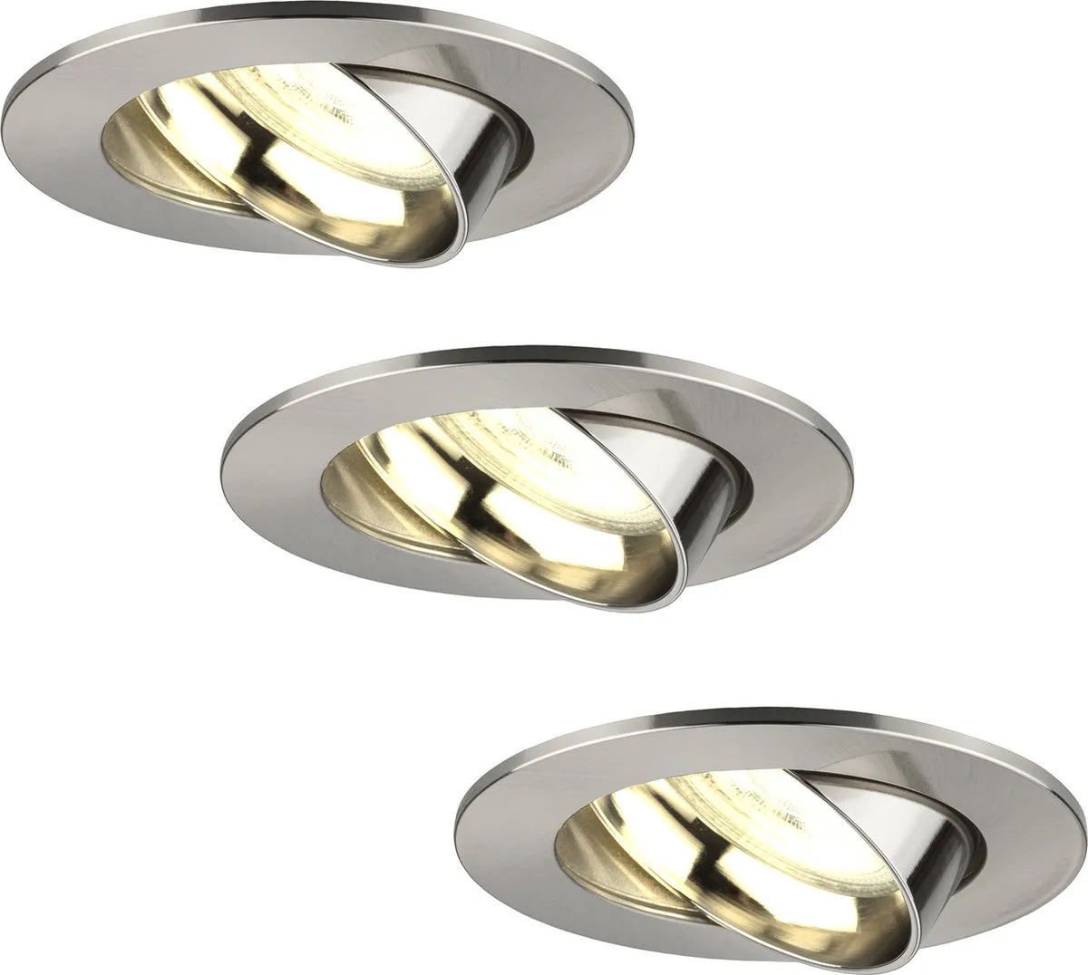 Ledvion 3X LED Inbouwspot Rio RVS