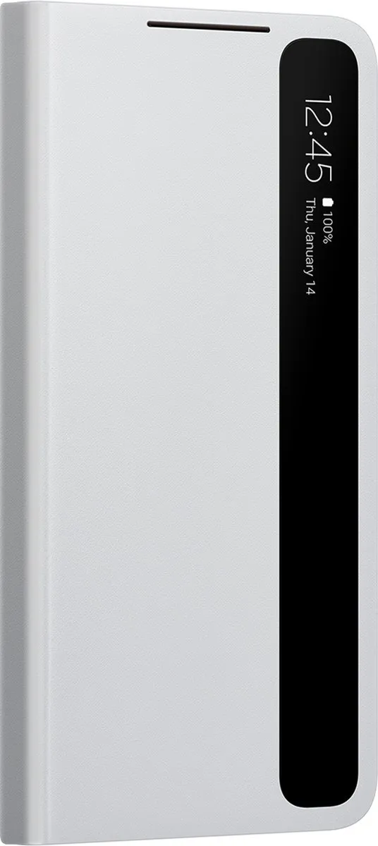 Samsung Clear View Cover EF-ZG990CWEGEE - Galaxy S21 FE - Wit