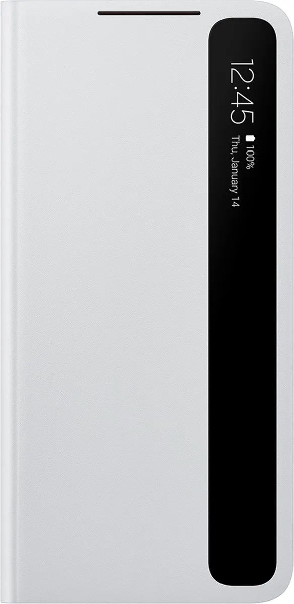 Samsung Clear View Cover EF-ZG990CWEGEE - Galaxy S21 FE - Wit