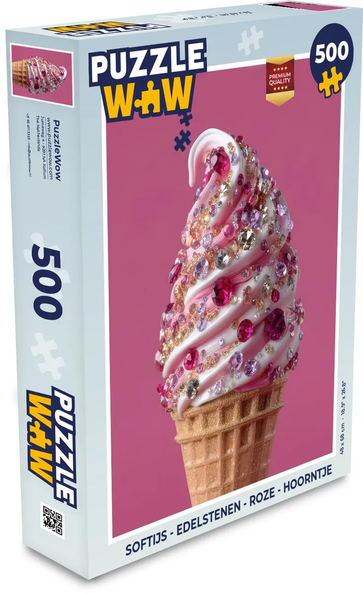 PuzzleWow Softijs Edelstenen Legpuzzel 500 Stuks