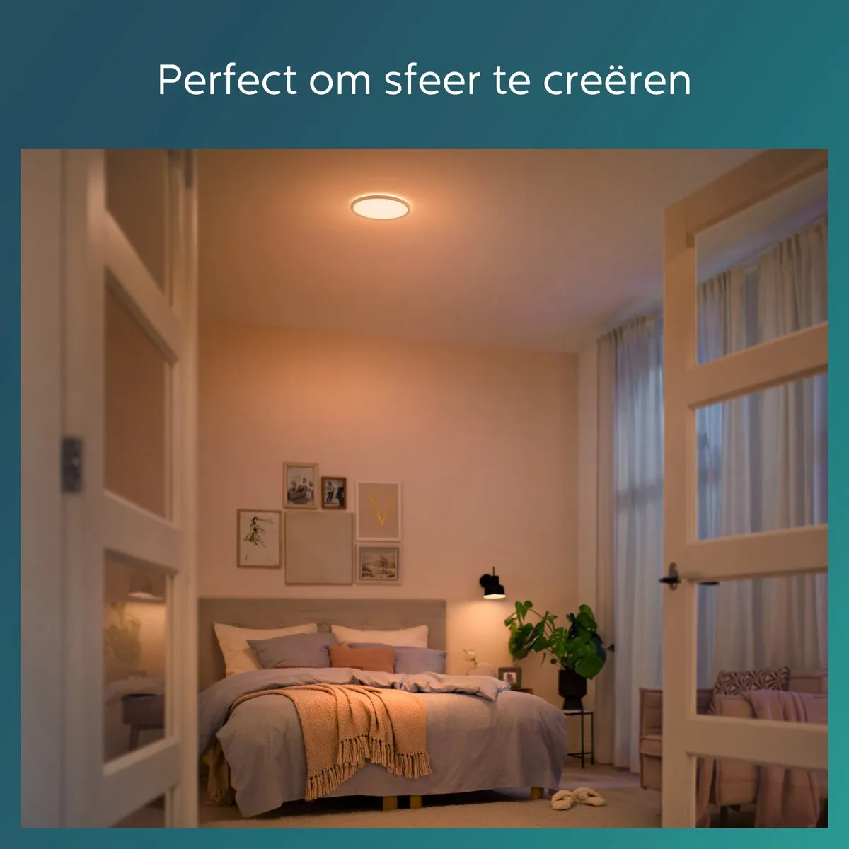 Philips Superslim Plafondlamp 15W Warmwit