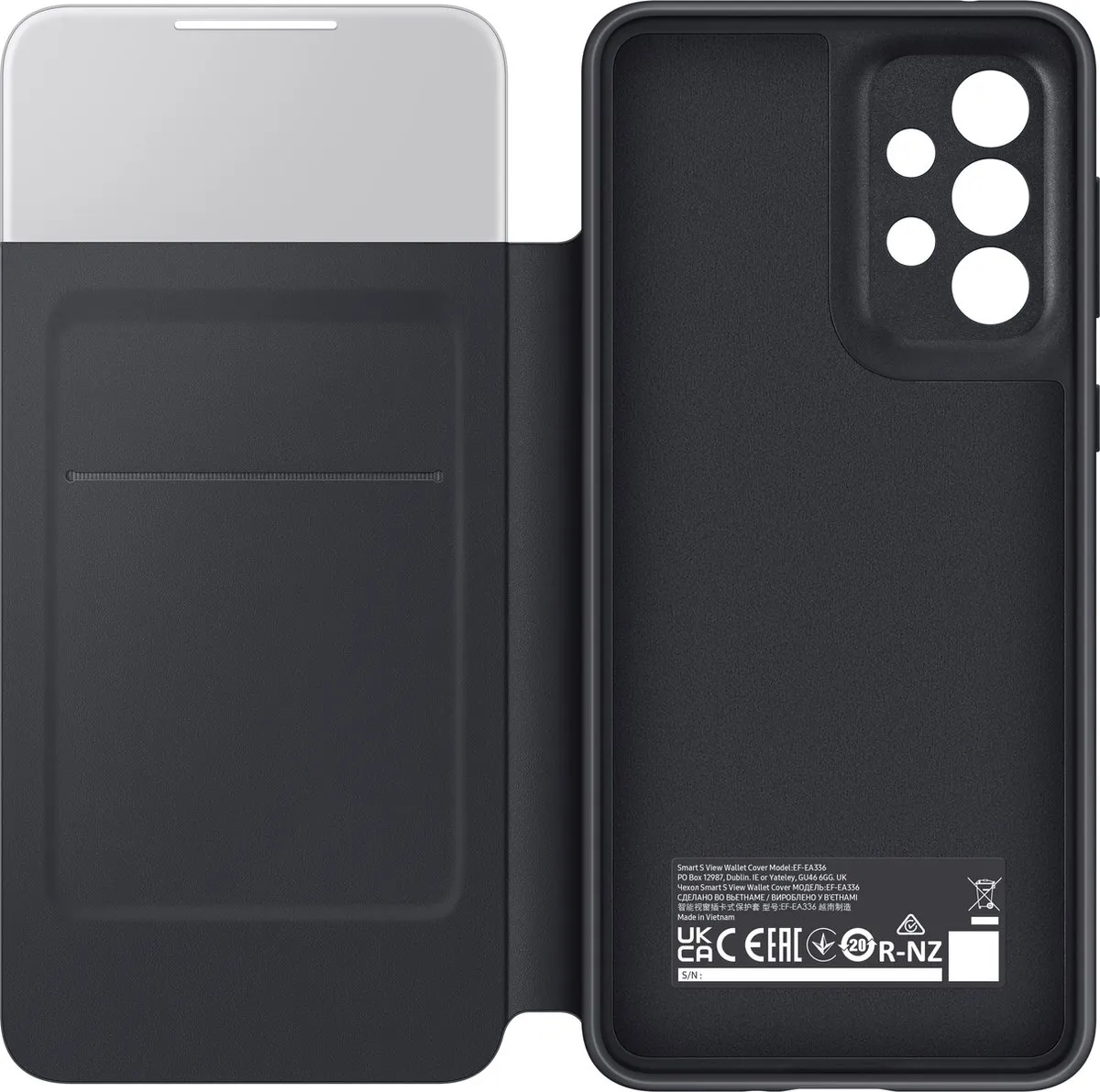 Samsung S View Wallet Cover Galaxy A33 - Zwart - afbeelding 6 van 6
