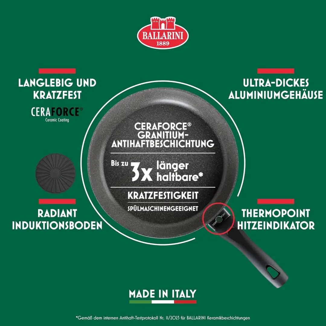 Ballarini Bari Koekenpan 24cm - Keramische Anti-aanbaklaag - afbeelding 5 van 6