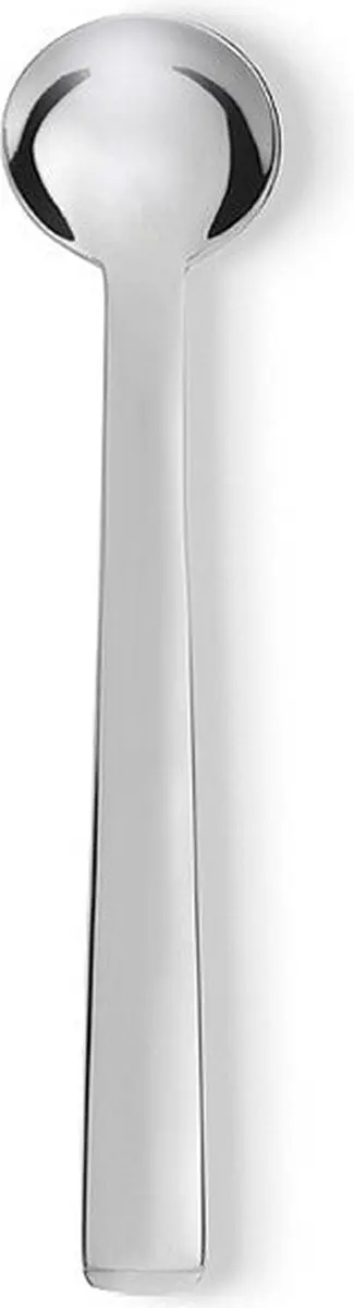Alessi "Rundes Modell" Mokkacoffielepels, Set van 6, Zilver
