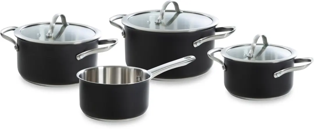 BK Purity Black 4-delige kookpannenset