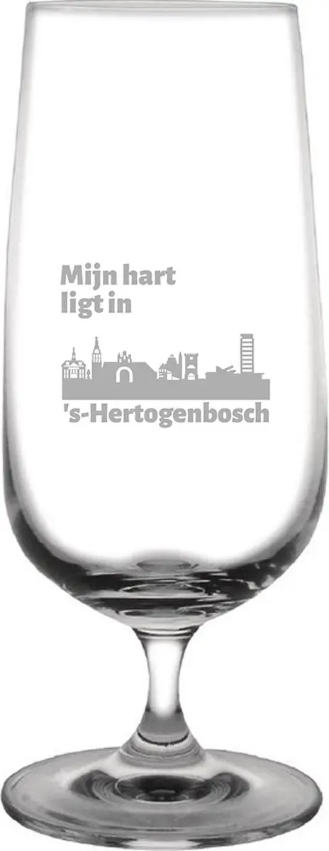 Gegraveerde bierglas op voet 41cl Den Bosch