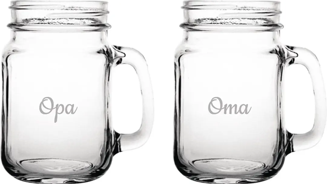 Gegraveerde Drinkglas 45cl Opa & Oma