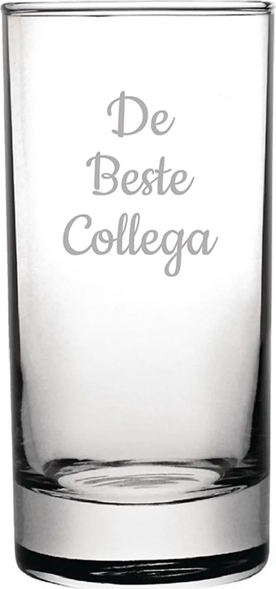 Gegraveerde longdrinkglas 28,5cl De Beste Collega