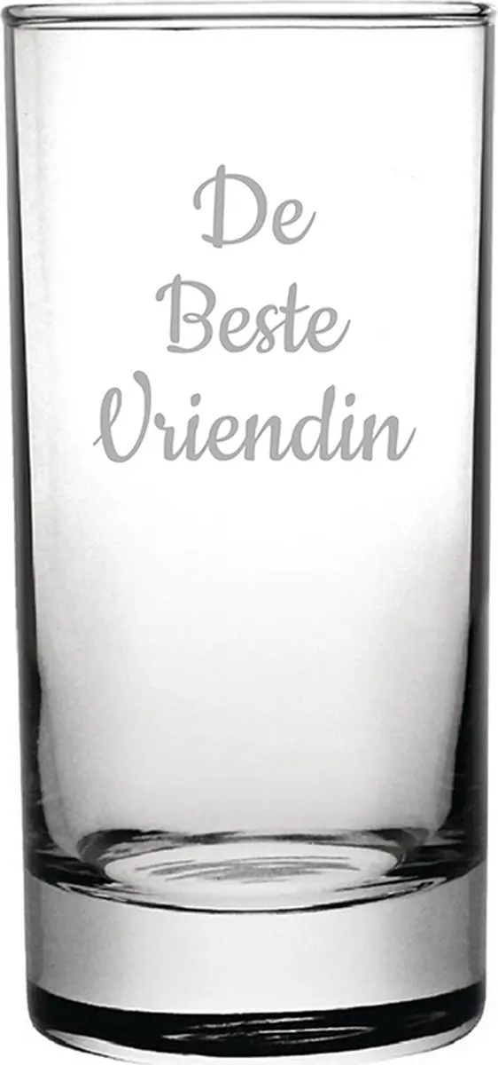 Gegraveerde longdrinkglas 28,5cl De Beste Vriendin