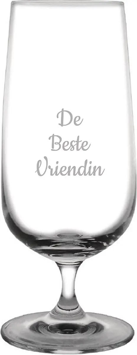 Gegraveerde bierglas op voet 41cl De Beste Vriendin