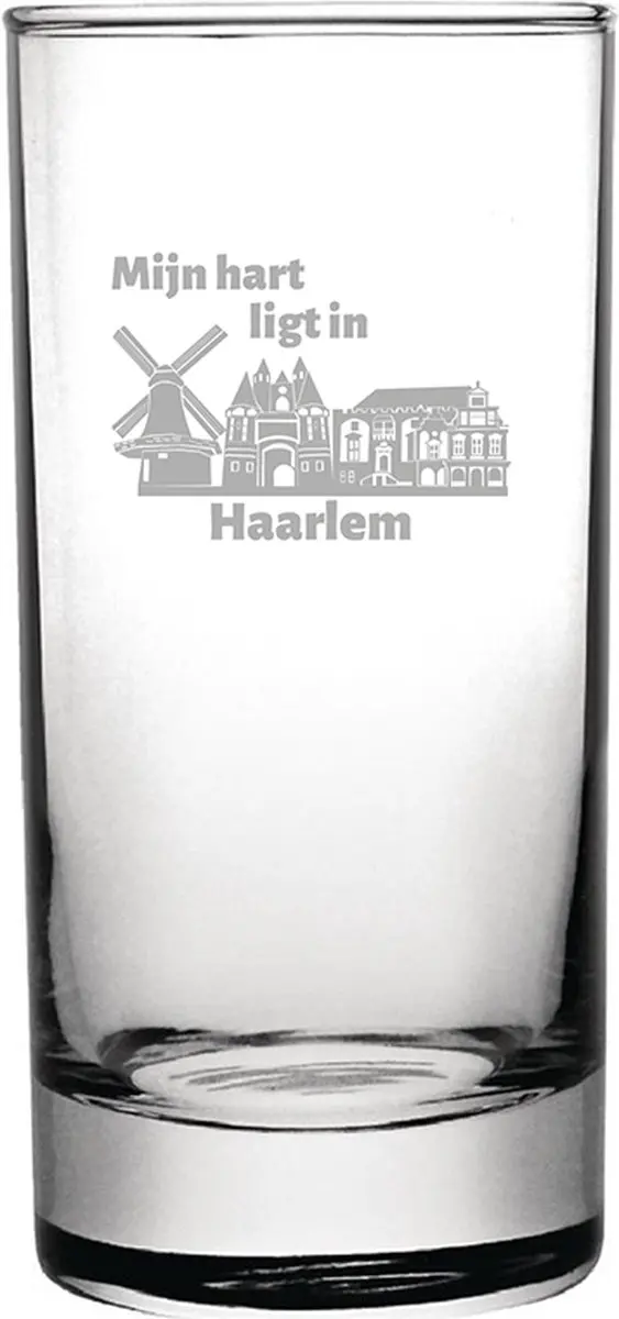 Gegraveerde longdrinkglas 28,5cl Haarlem