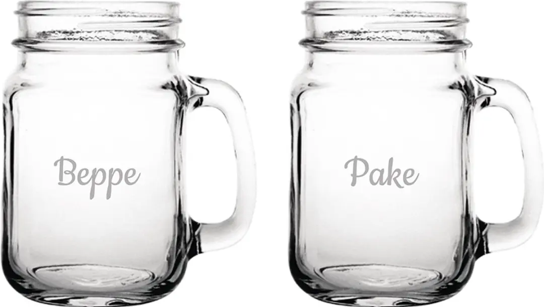 Gegraveerde Drinkglas 45cl Pake & Beppe