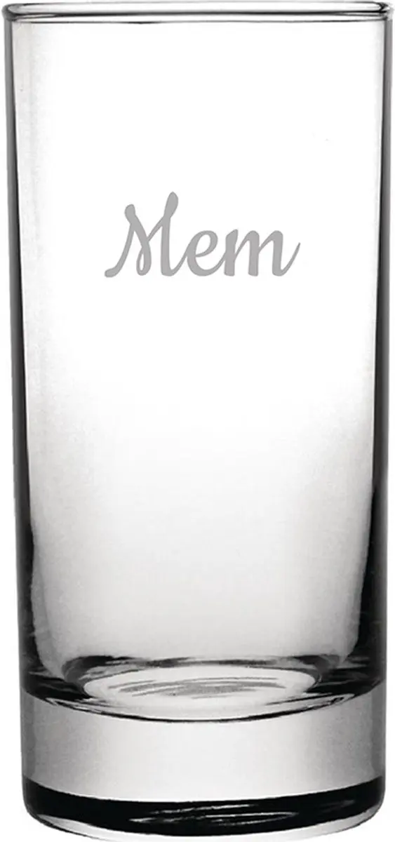 Gegraveerde longdrinkglas 28,5cl Mem