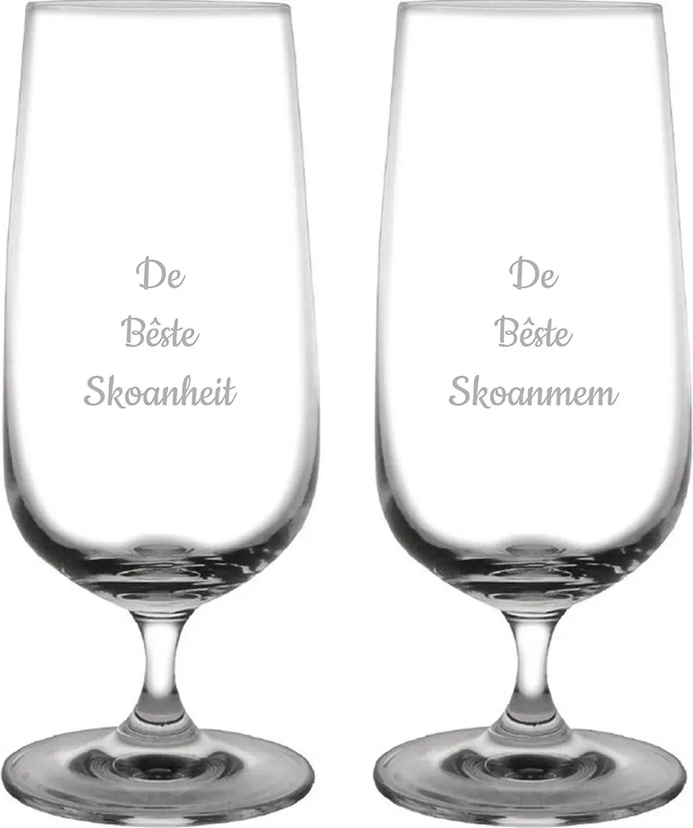 Gegraveerde bierglas op voet 41cl De Bêste Skoanheit- De Bêste Skoanmem