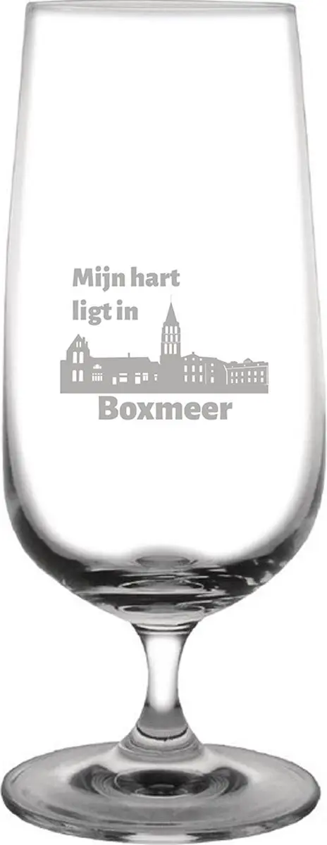 Gegraveerde bierglas op voet 41cl Boxmeer