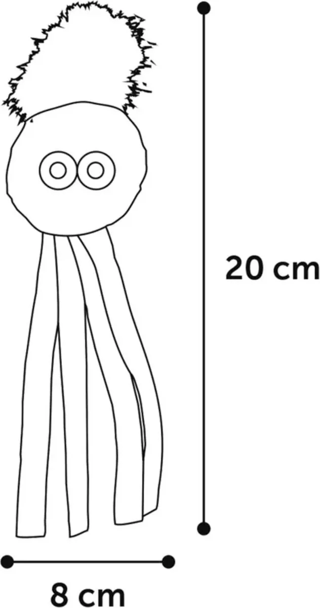 Flamingo Vinta Gezicht + Veer Kattenspeelgoed - Beige - afbeelding 3 van 3