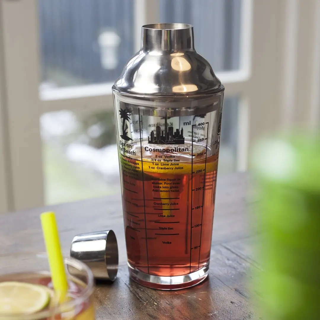 Kikkerland Mastermixer Cocktailshaker RVS 400ml - afbeelding 5 van 6