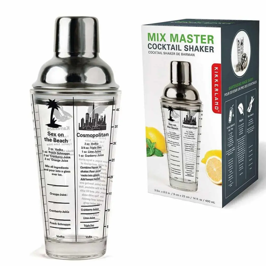 Kikkerland Mastermixer Cocktailshaker RVS 400ml