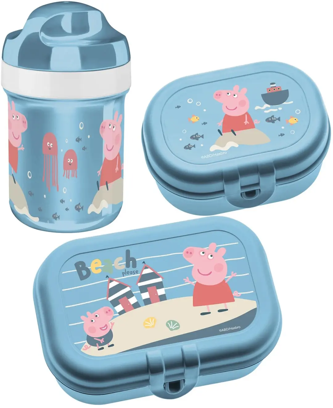 Koziol Peppa Pig Waves To Go lunchpakket 3-delig