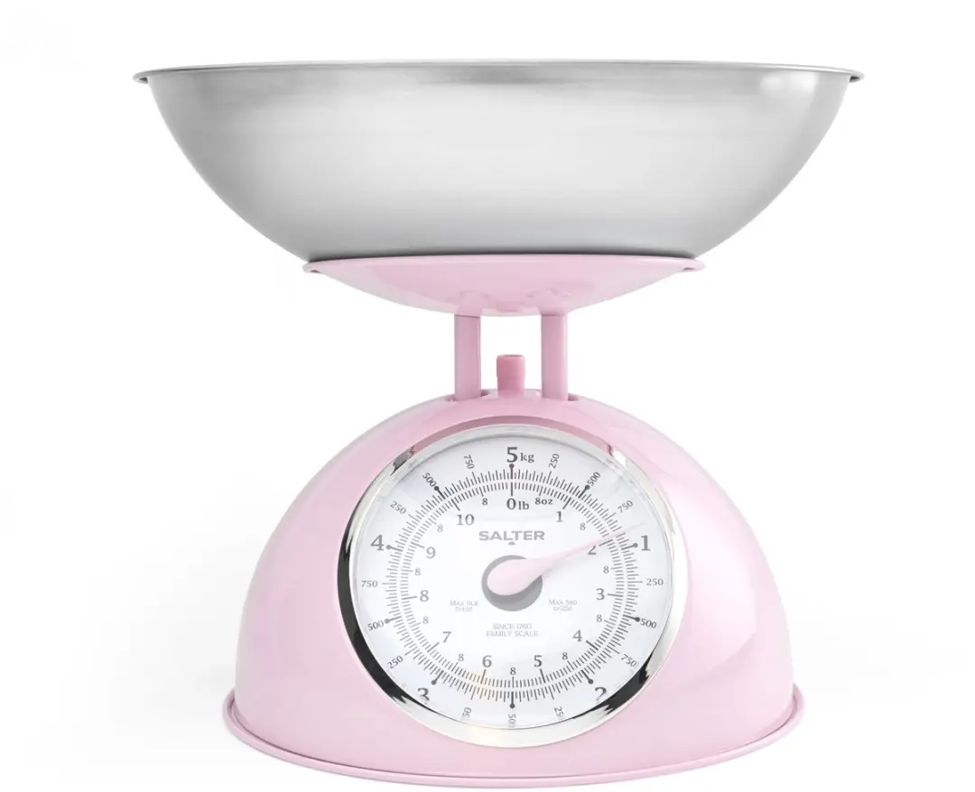 Salter Retro Roze Mechanische Keukenweegschaal