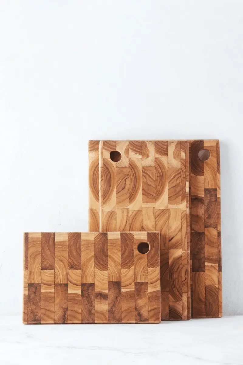 Snijplank uit gerecycled teakhout 40x20x2cm 1 stuks