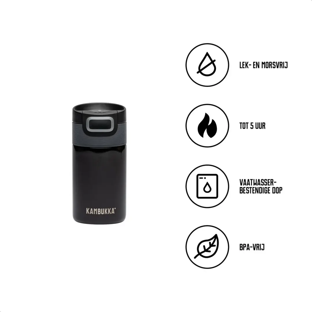 Kambukka Etna Thermosbeker 300ml Zwart - afbeelding 2 van 6