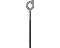 Rosti NEW Optima Roerlepel met gat 31 x 5,5 x 1 cm Zwart