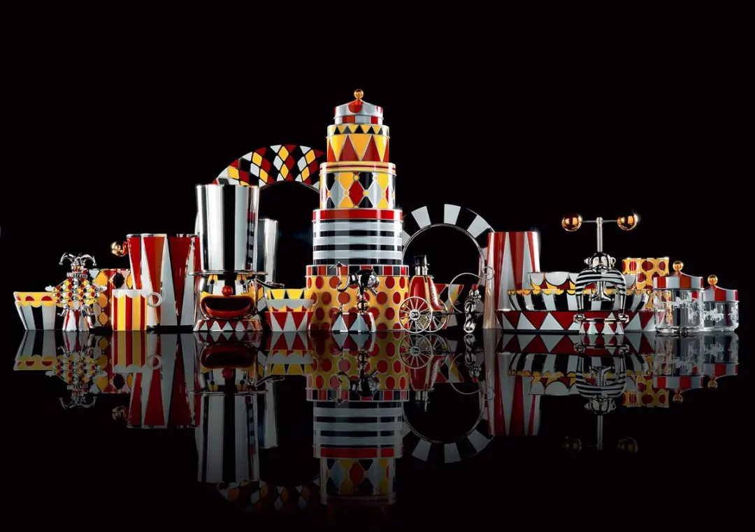 Alessi Circus Opbergblik 0,5L - Rood/Wit - afbeelding 2 van 6